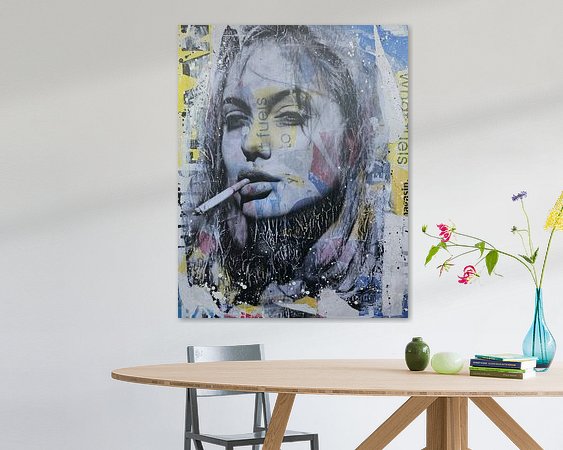 Voorbeeld van het werk in een kamer