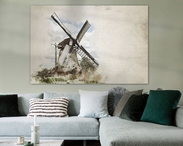 Moulin du Nord sur Johan Zuijdam Digi Art