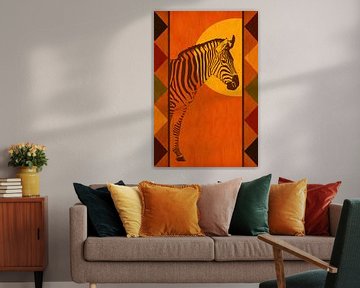 Farben Afrikas mit Zebra