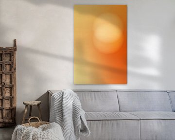 Retro jaren 70 neon kunst. Warme oranje gloed van Dina Dankers
