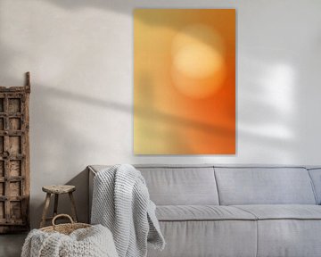 Retro jaren 70 neon kunst. Warme oranje gloed van Dina Dankers