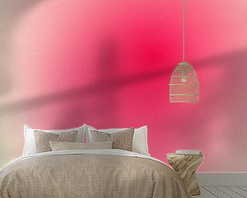 Retro 70s neon art. Abstract gradient in white, red, pink by Dina Dankers