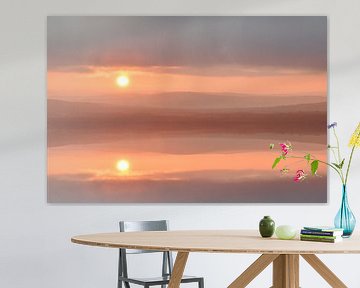 A sunrise on an autumn morning by Claude Laprise