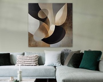 Abstracte vormen met goud bruinachtig