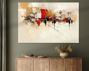 Red Abstract City by Zen and More