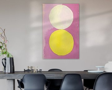 Roze en Gele Balans van Modern Collection