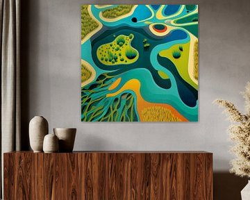 Topografie van een wetland van Vythryd Arts