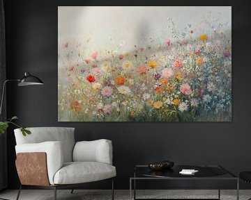 Dreamy wildflower print with soft mist by Thea