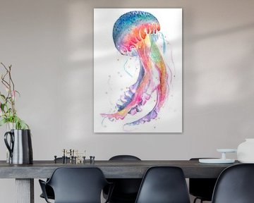 Kwallen met regenboogtinten
