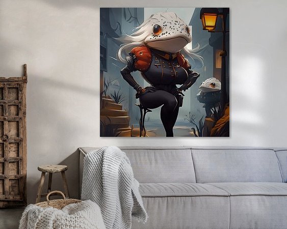 Voorbeeld van het werk in een kamer