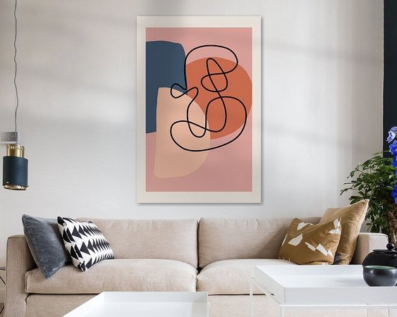 Voorbeeld van het werk in een kamer