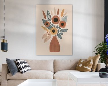 Voorbeeld van het werk in een kamer
