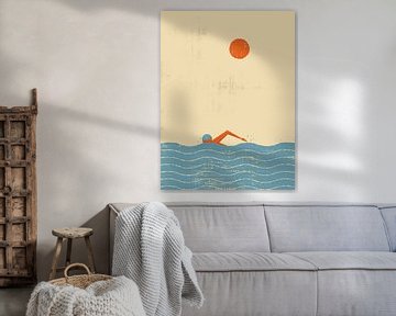 Zwemmer van Vision Grasp Art