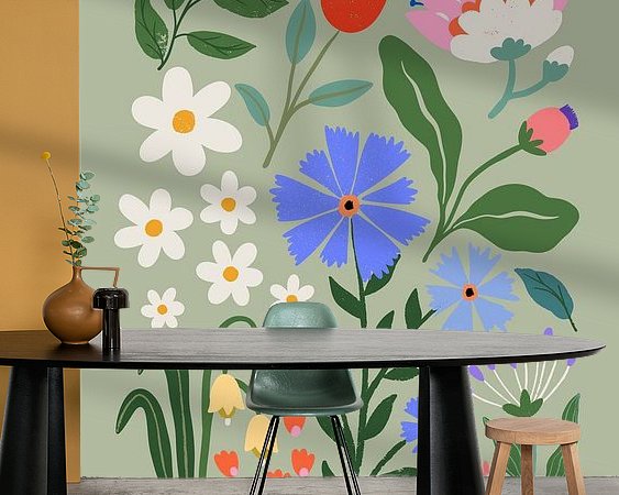 Voorbeeld van het werk in een kamer