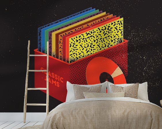 Voorbeeld van het werk in een kamer