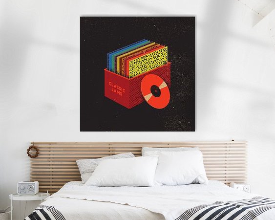 Voorbeeld van het werk in een kamer