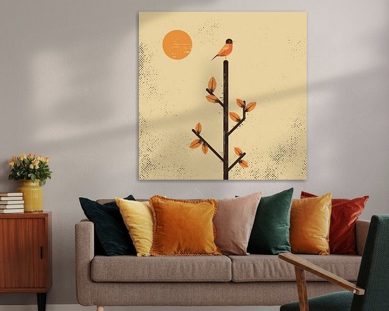 Voorbeeld van het werk in een kamer