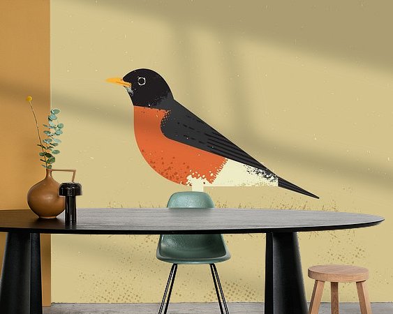 Voorbeeld van het werk in een kamer