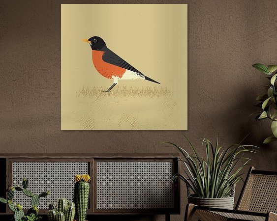 Voorbeeld van het werk in een kamer