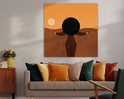 Voorbeeld van het werk in een kamer