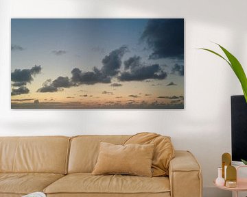 Zonsondergang op het strand 