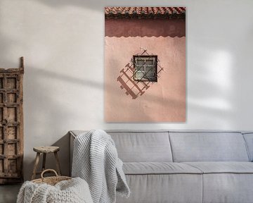 Rustic Pink Wall With A Vintage Window by Shot by Clint