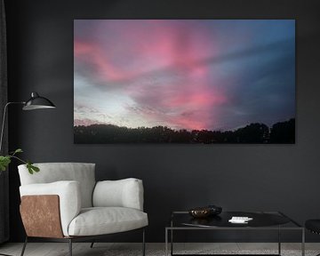 Roze/Blauwe zonsondergang