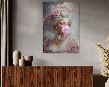 Pastel Marie Antoinette Bubbelgum van Grace Digital Art Co