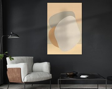Organic shapes in pastel colors. Sand, yellow, ochre by Dina Dankers