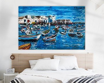 Port in blue by Hassan Hamdi