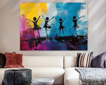 Silhouetten Vrouwen | Figuren in felle kleuren van Kunst Kriebels