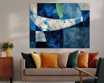 Blauwe Vormen van Blikvanger Schilderijen