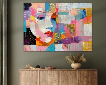 Vrouw met Kleuren | Kleurrijke Vrouw van Kunst Kriebels