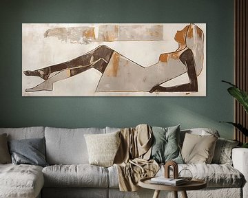 Graceful Solitude van Abstract Schilderij