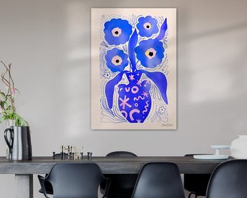 Fleurs bleues Hommage à Matisse sur Baroo Bloom