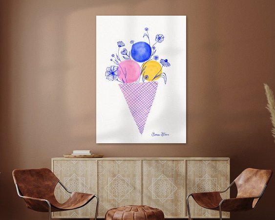 Example of the artwork in a room