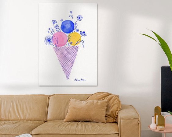 Example of the artwork in a room