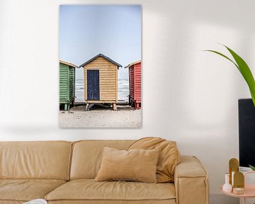 Huttes de plage colorées