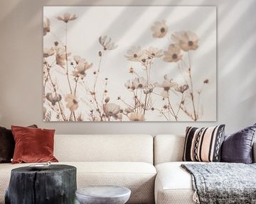 Cosmea Summer Garden Beige Toffee by Monika Strigel