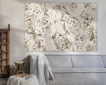 Flowers Peony Beige by Monika Strigel