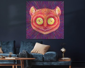 Dierengezicht Tarsier van Rohan Dahotre