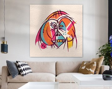 Abstrakte Gesichter Orang-Utan