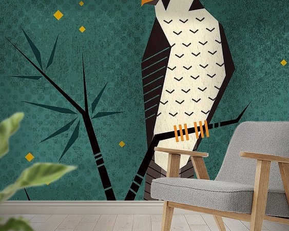 Voorbeeld van het werk in een kamer