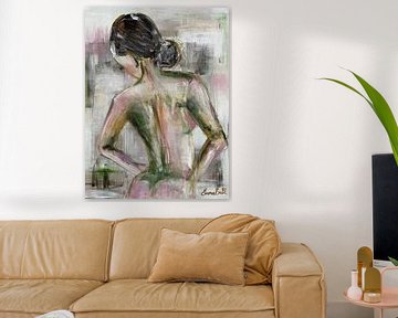 Een vrouwenportret van achteren van Emma Bell