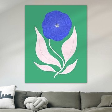 Fleur abstraite bleue