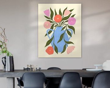 Fleurs ondulées dans un vase sur Melissa Donne