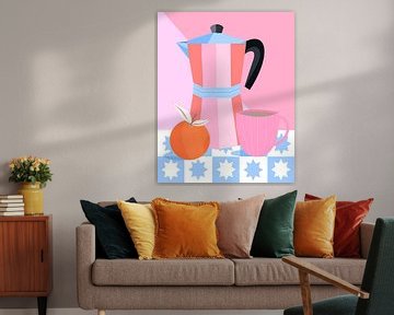 Stilleven met mokapot van Melissa Donne