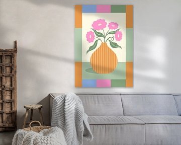 Fleurs en vase sur Melissa Donne