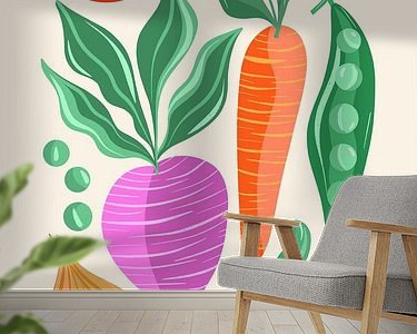Voorbeeld van het werk in een kamer