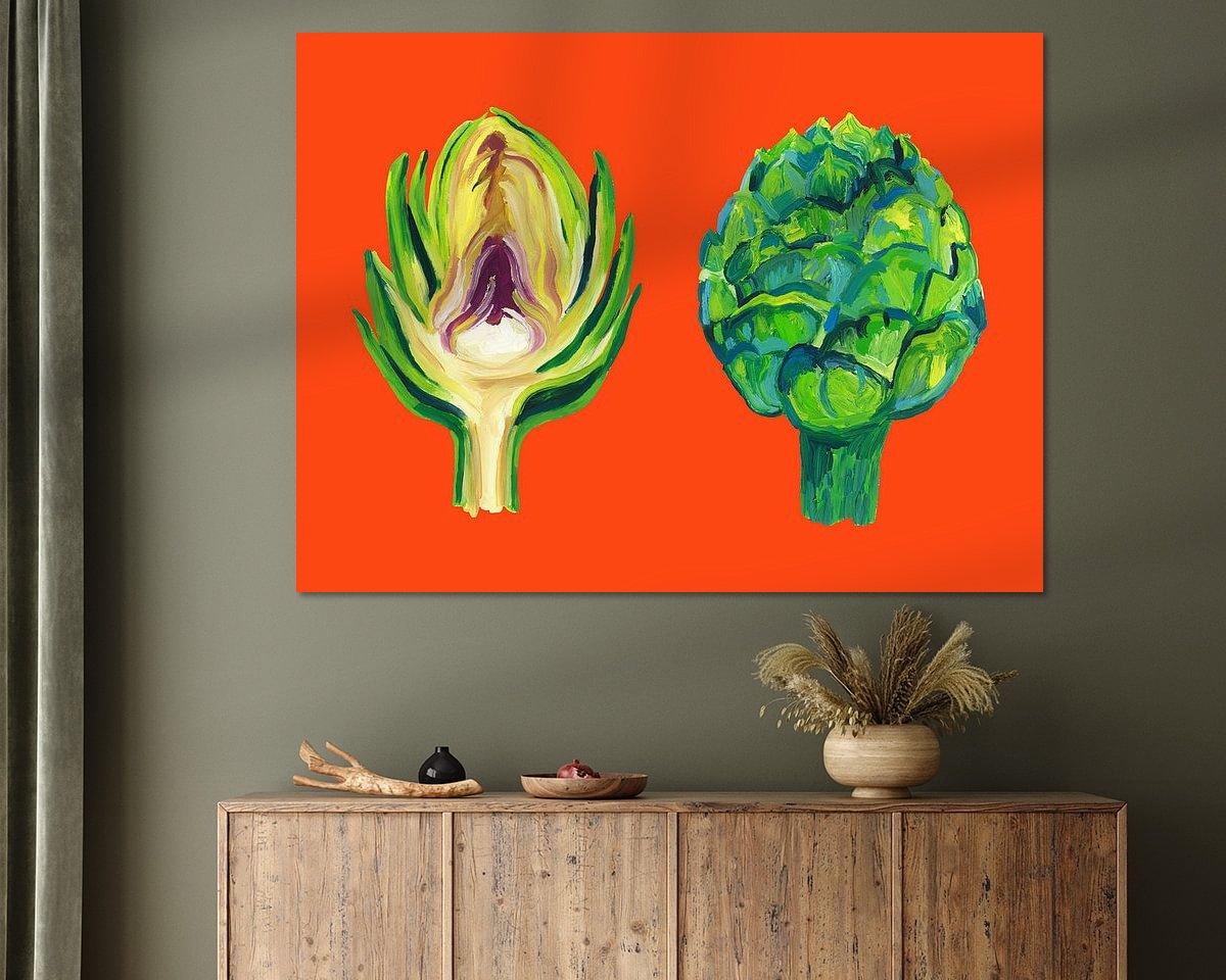 Voorbeeld van het werk in een kamer